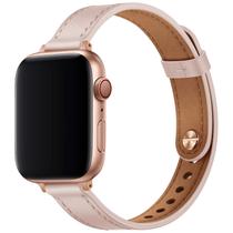 Pulseira de relógio OUHENG Slim em couro genuíno 46 mm/49 mm/45 mm/44 mm/42 mm