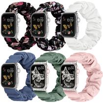 Pulseira de relógio Recoppa Scrunchie compatível com Apple 38-46 mm, 6 unidades