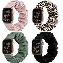 Pulseira de relógio Recoppa Scrunchie compatível com Apple 38-46 mm, pacote com 4 Pulseira de relógio Recoppa Scrunchie compatível com Apple 38-46 mm, pacote com 4