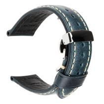 Pulseira de relógio REZERO em couro genuíno encerado a óleo vintage 18-26 mm