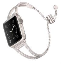 Pulseira de relógio Secbolt Bling em aço inoxidável 38 mm a 42 mm Apple