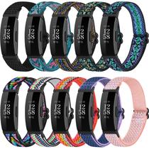 Pulseira de relógio ShuYo Elastic Nylon compatível com Fitbit Inspire 10PK Pulseira de relógio ShuYo Elastic Nylon compatível com Fitbit Inspire 10PK