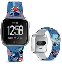 Pulseira de relógio Sjiangqiao Stitch compatível com Fitbit Versa 2/Versa