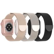 Pulseira de relógio Steezrd Mesh Metal compatível com Apple 38-49 mm