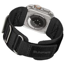 Pulseira de relógio SUNFWR Rugged tiras autocolantes Nylon para Apple Watch 42-49 mm