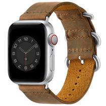 Pulseira de relógio SUNFWR Vintage Leather para Apple Watch 42-49 mm