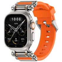 Pulseira de relógio TAURI projetada para Apple Watch Ultra 2/49 mm laranja