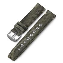 Pulseira de relógio Timex de 20 mm em tecido verde, pulseira de liberação rápida Pulseira de relógio Timex de 20 mm em tecido verde, pulseira de liberação rápida