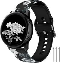 Pulseira de relógio TOOLAIK Florai 22mm de silicone para Samsung Galaxy