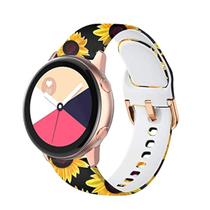 Pulseira de relógio TOOLAIK Floral Silicone 20mm para Samsung Active 2