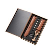 Pulseira De Relógio Unissex De Couro Genuíno, 14-24mm, Fivela Borboleta Automática, Cinto De Pulso
