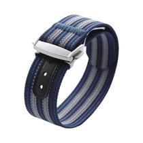 Pulseira De Relógio Unissex De Nylon Canelado De 20mm Com Fivela Dobrável Para Tudor Rolex Sport