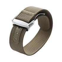 Pulseira De Relógio Unissex De Nylon Canelado De 20mm Com Fivela Dobrável Para Tudor Rolex Sport