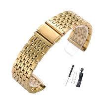 Pulseira De Relógio Unissex Em Aço Inoxidável 18mm 20mm 22mm Bracelete Metálico Com Fecho Dobrável