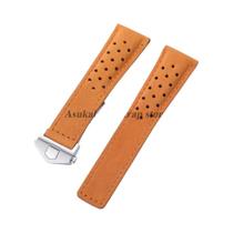 Pulseira De Relógio Unissex Em Couro De Vaca 20mm 22mm 24mm Para Tag Heuer Carrera Série Pulseira