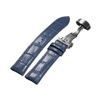 Pulseira De Relógio Unissex Em Couro Legítimo Com Padrão De Bambu 16mm-24mm Fecho Borboleta Em Aço