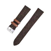 Pulseira De Relógio Unissex Vintage Em Couro Genuíno Trançado Com Nylon 18mm 20mm 22mm Liberação Pulseira De Relógio Unissex Vintage Em Couro Genuíno Trançado Com Nylon 18mm 20mm 22mm Liberação