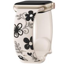 Pulseira de relógio Witzon Cute Floral Silicone para Apple 42 mm 41 mm Pulseira de relógio Witzon Cute Floral Silicone para Apple 42 mm 41 mm