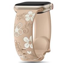 Pulseira de relógio Witzon Cute Flower Silicone para Apple 42 mm 41 mm Pulseira de relógio Witzon Cute Flower Silicone para Apple 42 mm 41 mm