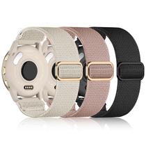 Pulseira de relógio Wizvv Nylon 18 mm elástica, pacote com 3 unidades para Garmin