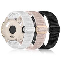 Pulseira de relógio Wizvv Nylon Elastic 18 mm, pacote com 3 unidades para Garmin