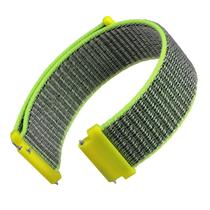 Pulseira de relógio WOCCI ajustável de nylon de 20 mm para relógio (amarelo/cinza)