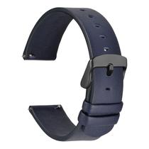 Pulseira de relógio WOCCI de couro flexível de 18 mm para relógio inteligente Navy Pulseira de relógio WOCCI de couro flexível de 18 mm para relógio inteligente Navy