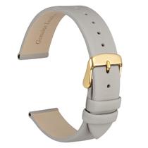 Pulseira de relógio WOCCI Elegant Genuine Leather 8 mm de largura da alça cinza Pulseira de relógio WOCCI Elegant Genuine Leather 8 mm de largura da alça cinza