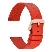 Pulseira de relógio WOCCI Flexible Leather 22mm para relógio inteligente vermelho