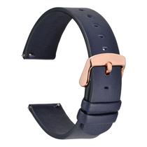 Pulseira de relógio WOCCI Flexible Leather de 20 mm para relógio inteligente Navy Pulseira de relógio WOCCI Flexible Leather de 20 mm para relógio inteligente Navy
