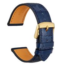 Pulseira de relógio WOCCI Italian Leather Alligator Grain 22 mm Light Navy