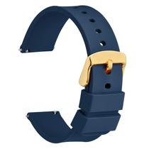 Pulseira de relógio WOCCI Silicone 20 mm com fivela dourada para relógio 14-22 mm