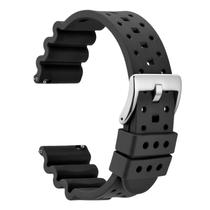 Pulseira de relógio WOCCI ventilada FKM Rubber 18mm para homens