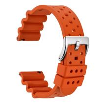 Pulseira de relógio WOCCI Ventilated FKM Rubber 20mm para homens laranja