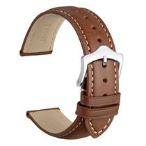 Pulseira de relógio WOCCI Vintage Leather 22 mm marrom canela