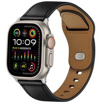 Pulseira de relógio WPPQTRV em couro compatível com Apple 41/40/38mm