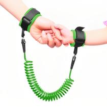 Pulseira De Segurança Anti-perda Guia De Pulso - 1,5m verde Aço fios retrátreis - Mila Toys
