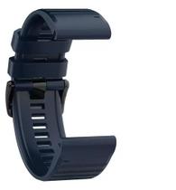 Pulseira De Silicone 22mm Compativel Com Fenix 7 Fenix 6 Approach S62 S60 Quatix5 Marq Forerunner 935 945 Coros Vertix Instinct Azul Marinho