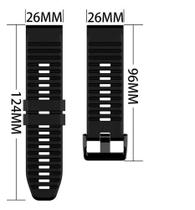 Pulseira De Silicone 26mm Para Fenix 7x 6x 5x 3 Tactix Delta Tactix Bravo Gps D2 Bravo D2 Charlie Quaitx 3 Descent Mk1 Mk2 Mk2i Enduro Coros Vertix 2 Pulseira De Silicone 26mm Para Fenix 7x 6x 5x 3 Tactix Delta Tactix Bravo Gps D2 Bravo D2 Charlie Quaitx 3 Descent Mk1 Mk2 Mk2i Enduro Coros Vertix 2