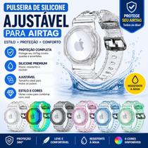 Pulseira De Silicone Ajustável Compatível com Rastreador Airtag