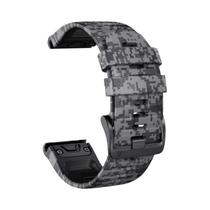 Pulseira De Silicone Camuflada 22mm 26mm QuickFit Para Garmin Fenix 6X 7X pro 5Plus