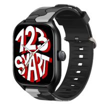 Pulseira de Silicone Camuflada compatível com GTS 4 A2168 / GTS4 Mini A2176 - Preto