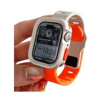 Pulseira De Silicone Candy Para Apple Watch De 45mm 41mm Para as Séries 9 8 7 SE 6 5 4 44mm 40mm Com