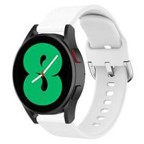Pulseira de Silicone Colorido para Galaxy Watch 4 - Branco - 123smart