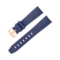 Pulseira De Silicone Com Extremidade Curvada 20/21/22mm Para Rolex Omega Fivela De Aço Inoxidável
