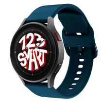 Pulseira de Silicone com Fecho Colorido p/ Galaxy Watch 5 Watch5 Pro 40mm 44mm 45mm - Azul Petróleo - 123Smart
