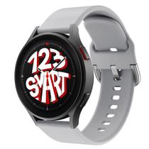 Pulseira de Silicone com Fecho Colorido para Galaxy Watch 5 Watch5 Pro 40mm 44mm 45mm - Cinza - 123Smart