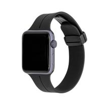 Pulseira de Silicone Com Fecho Magnético para Apple Watch 38-40-41mm Preta, Originais iPlace