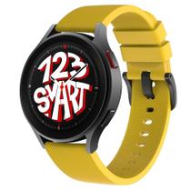 Pulseira de Silicone com Fecho Preto para Galaxy Watch 5 Watch5 Pro 40mm 44mm 45mm - Amarelo