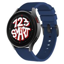 Pulseira de Silicone com Fecho Preto para Galaxy Watch 5 Watch5 Pro 40mm 44mm 45mm - Azul Marinho